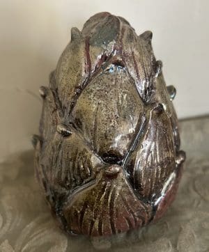 Raku Fired Pinecone -